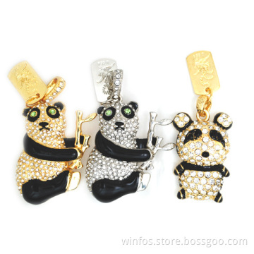 Different Size Crystal Panda USB